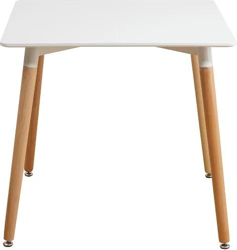 Jedálenský stôl, biela/buk, DIDIER 2 NEW