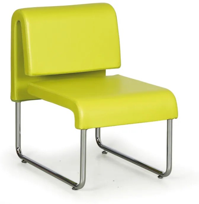 Kožené kreslo do čakární, Sofa PUBLIC, zelená