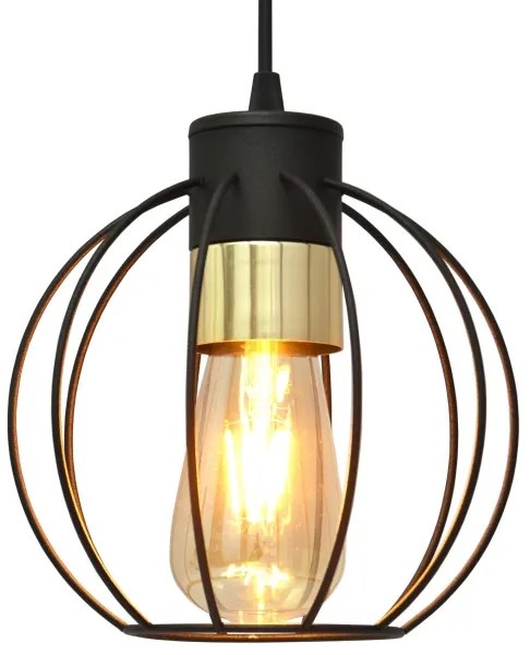 Luster na lanku STARLIGHT 1xE27/15W/230V čierna/zlatá