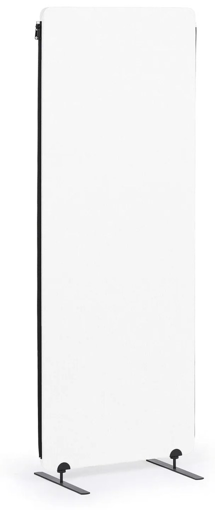 Akustický paraván, deliaca stena 160 x 60 cm, 3 ks v balení, 100% polyester, spojiteľná na zips, biela