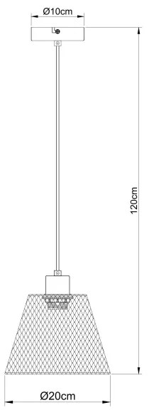 Globo 15646H - Luster na lanku BAKU 1xE27/40W/230V pr. 20 cm