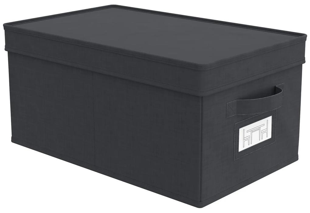LIVARNO HOME Úložný box (tmavosivá, úložný box, 2 kusy) (100330979)
