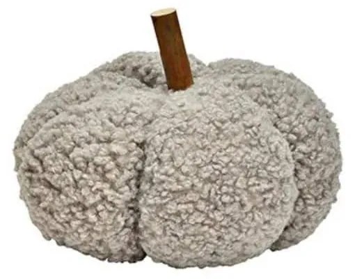 Dekoračná teddy tekvica, sivá, 23 cm