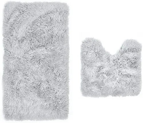 Kúpeľňová sada kobercov MEGAN svetlo šedá