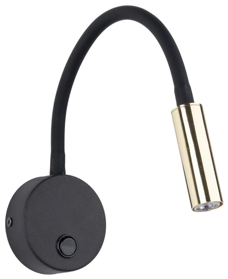 LED Nástenná lampa LAGOS 1xG9/3W/230V čierna/zlatá