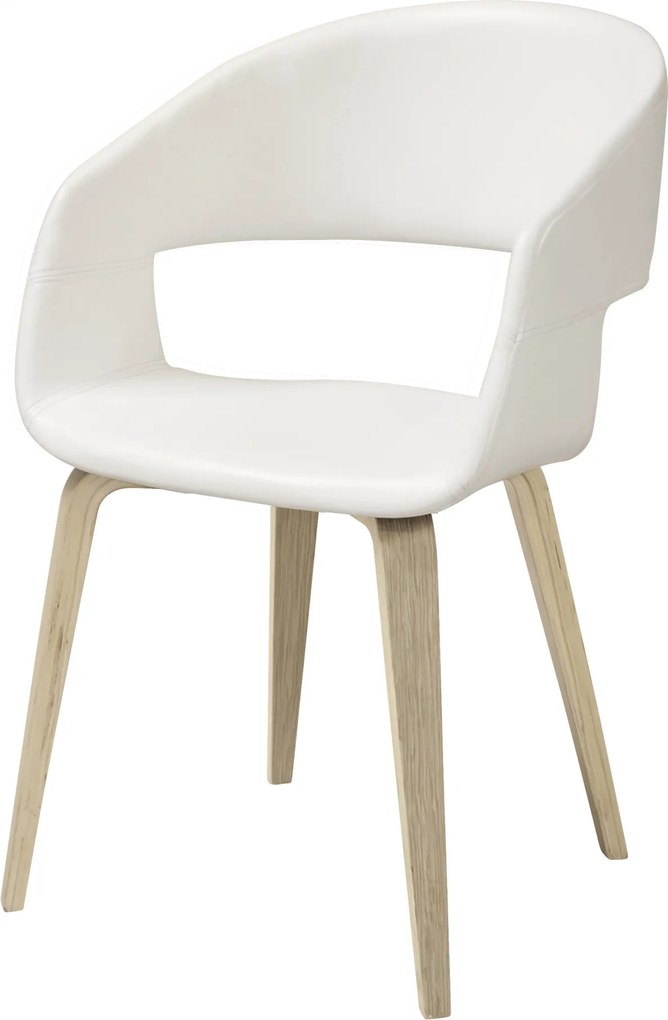 Bighome - Jedálenská stolička s opierkami NOVA, biela