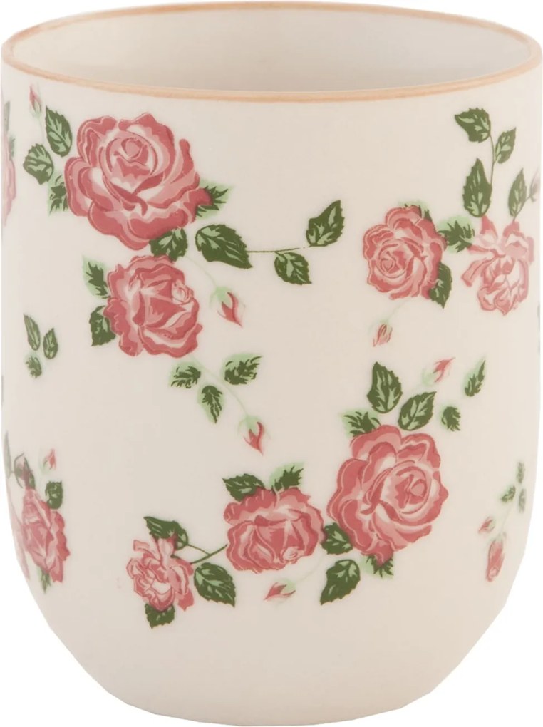 Šálka ​​ruží dekor - pr 6 * 8 cm