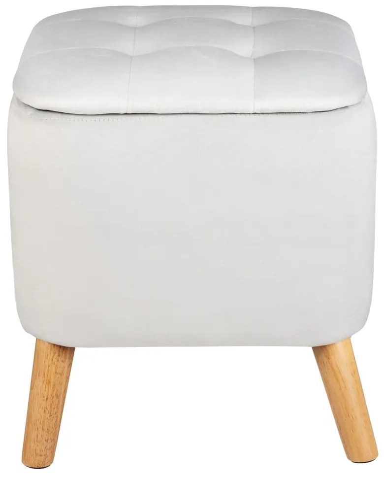 Svetlosivý zamatový taburet - Wenko