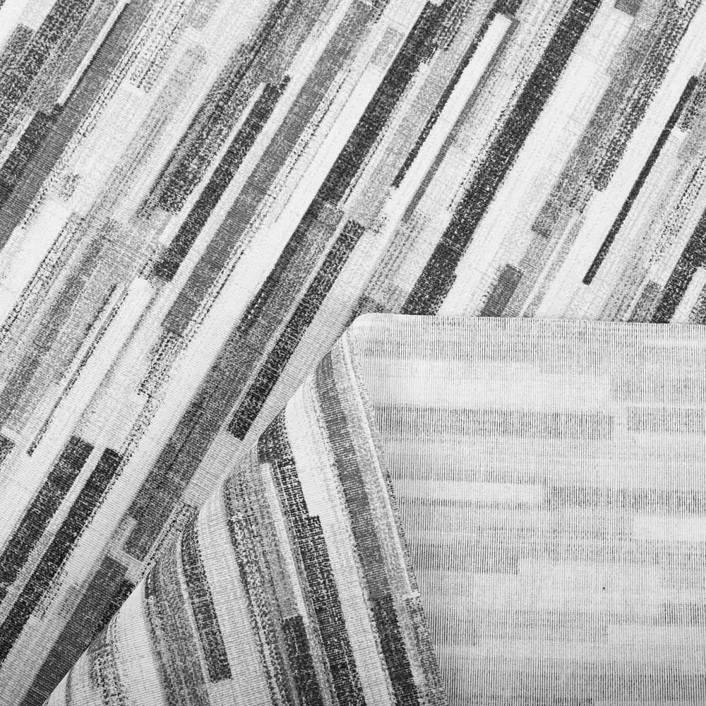 Biante Dekoračný záves Leona LN-175 Sivo-čierne pásiky 130x230 cm