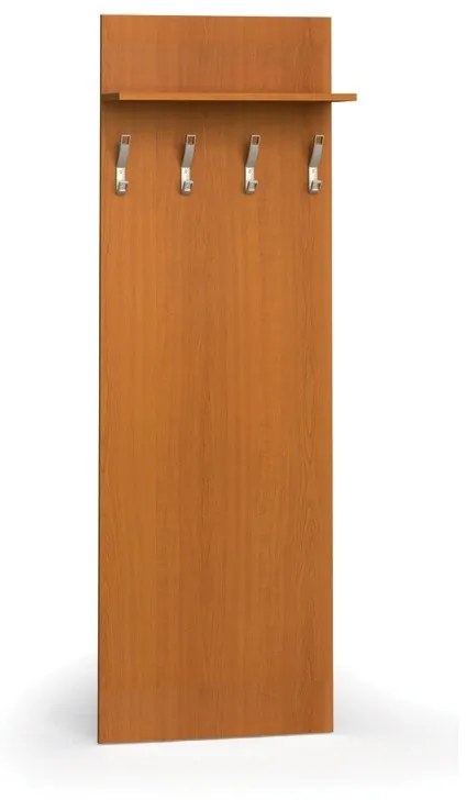 Vešiaková stena PRIMO WOOD, 4 háčiky, polica, čerešňa