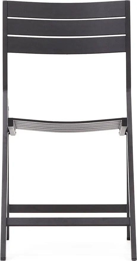 Čierna kovová záhradná stolička Torreta – Kave Home