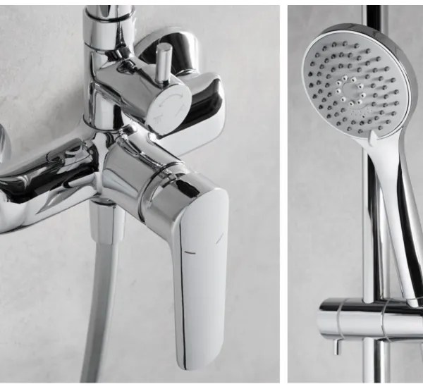 KFA Armatura 5026-910-00 - Sprchová sada s batériou TANZANIT lesklý chróm