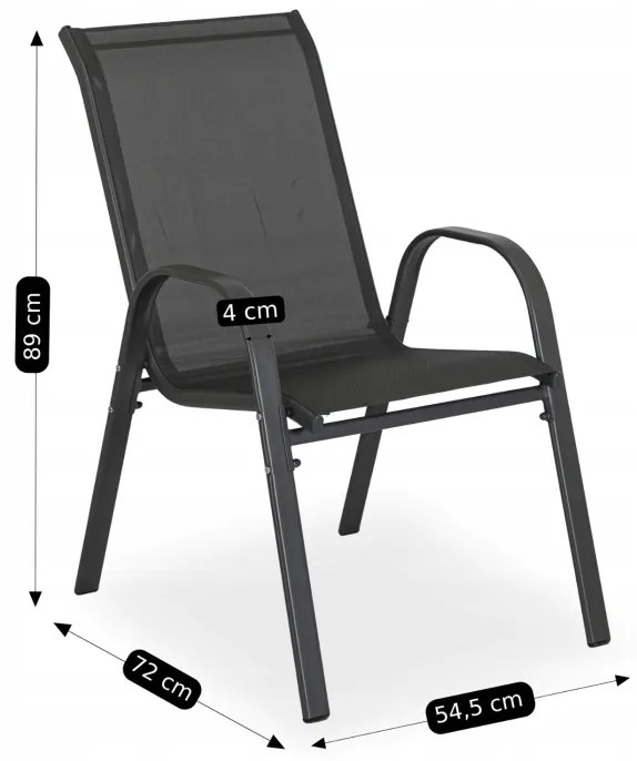 JAKS Ratanový nábytok čierny Nebraska