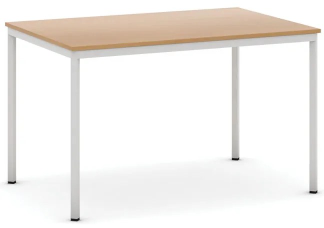 Jedálenský stôl, 120x80 cm, sivá podnož, buk