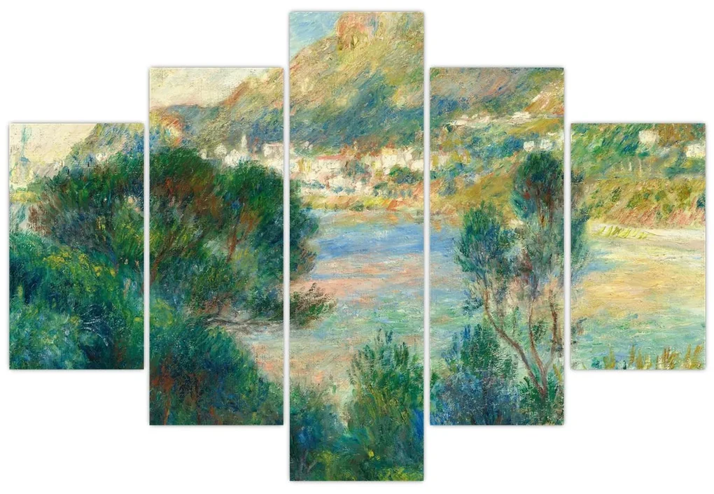 Obraz - Auguste Renoir, View of Monte Carlo from Cap Martin, reprodukcia (150x105 cm)