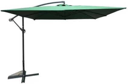 Rojaplast 8080 Štvorcový slnečník bočný zelený 270 x 270 cm