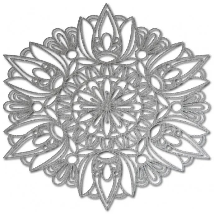 Vyrezávaný kvet mandala drevený obraz na stenu z preglejky I 3D HODINY PR0254 HEU+