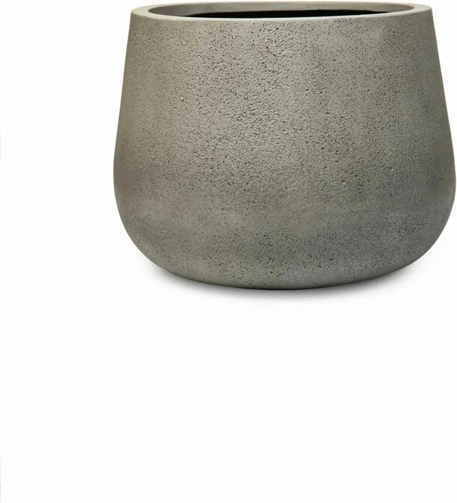 Kvetináč GIRAR, sklolaminát, výška 37 cm, tmavo sivá