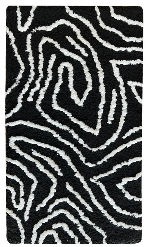 Koberec Shaggy BlackCurves 0,8/1,5 PSR-13557 čierny