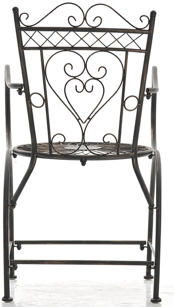 Kovová stolička Sheela s područkami (SET 2 ks) - Bronzová