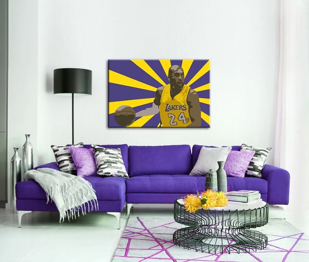 Ručne maľovaný POP Art obraz Koby Bryant 1 dielny  bryant