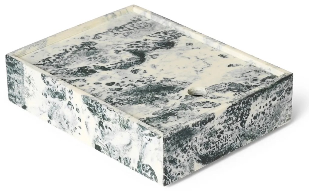 Ferm Living Úložný box Mist Emerald Off-white 15 × 20 cm