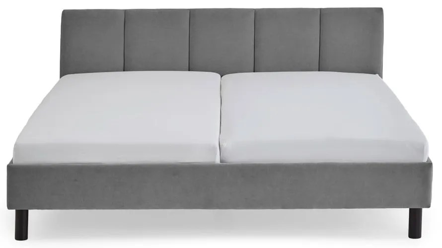 Sivá čalúnená dvojlôžková posteľ bez roštu 180x200 cm Joker – Meise Möbel
