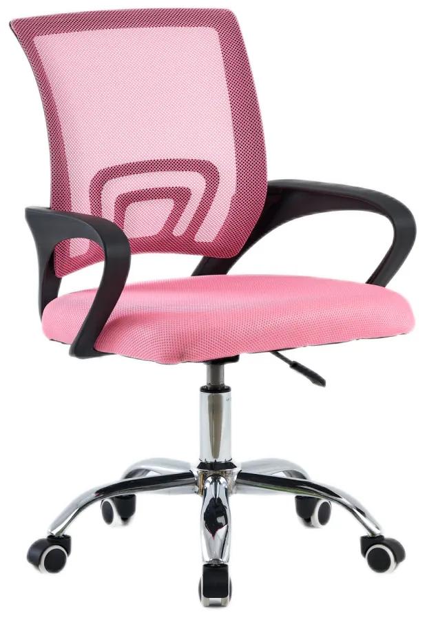 Kancelárska stolička, ružová/čierna, DEX 4 NEW
