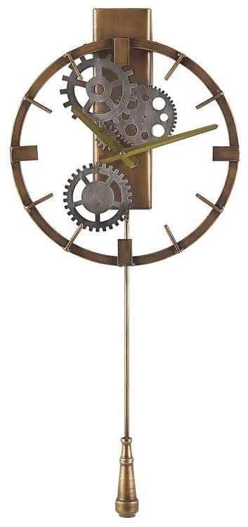 Nástenné hodiny s kyvadlom ø 30 cm zlatá MARCOTE Beliani