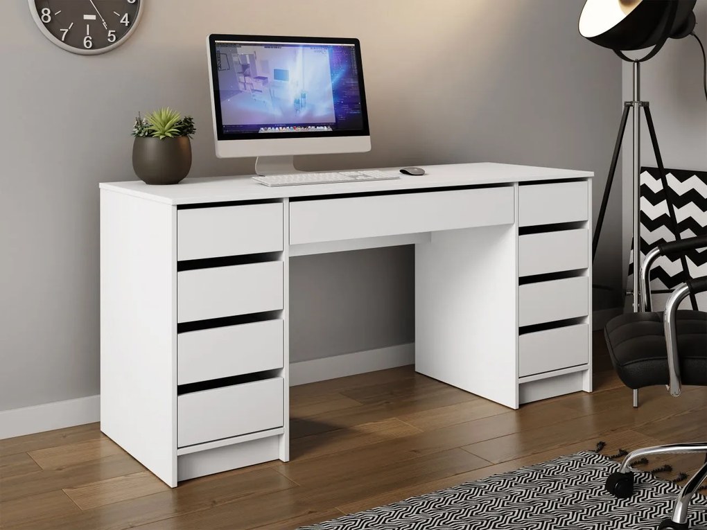 PC stolík Heryn Bis (biela) . Vlastná spoľahlivá doprava až k Vám domov. 1104571