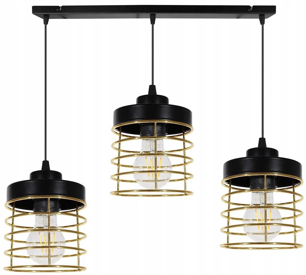 Závesné svietidlo Rasti, 3x drôtené tienidlo (výber z 2 farieb), g