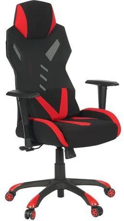 Kancelárska stolička Racing, čierna/červená