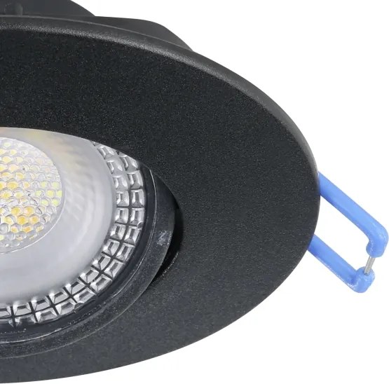 Eglo 300189 - SADA 5xLED Zapustené svietidlo GEDREZ LED/4,9W/230V priemer 9 cm čierna