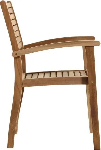 Drevená záhradná stolička v prírodnej farbe Sunderland – Hartman