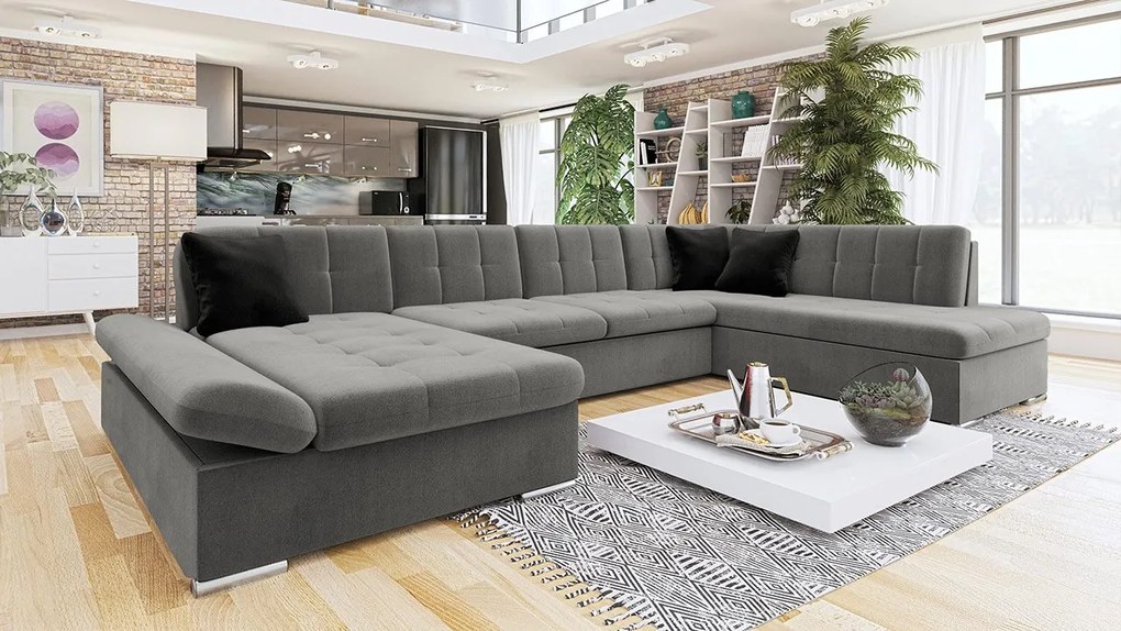 Rohová sedacia súprava Genero Sale, Dostupné poťahy: ekokoža Soft 011 + Lux 06 + Lux 5, Strana: Ľavá