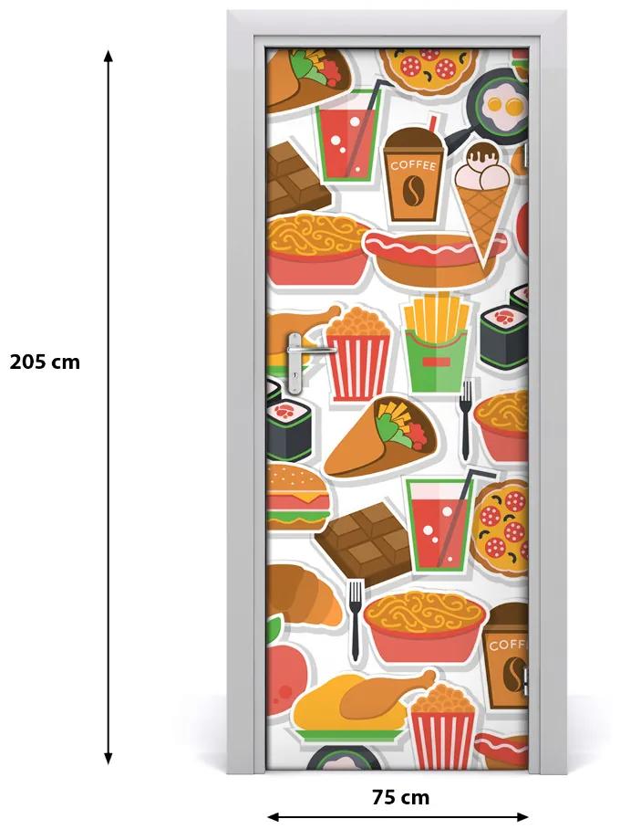 Fototapeta na dvere samolepiace fast food 75x205 cm