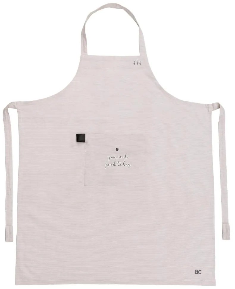 Apron Naturel Stripe/you cook good today