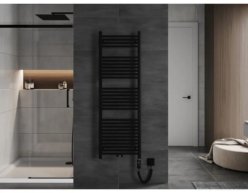 Mexen Mars, elektrické vykurovacie teleso 1500 x 500 mm, 600 W, čierna, W110-1500-500-2600-70