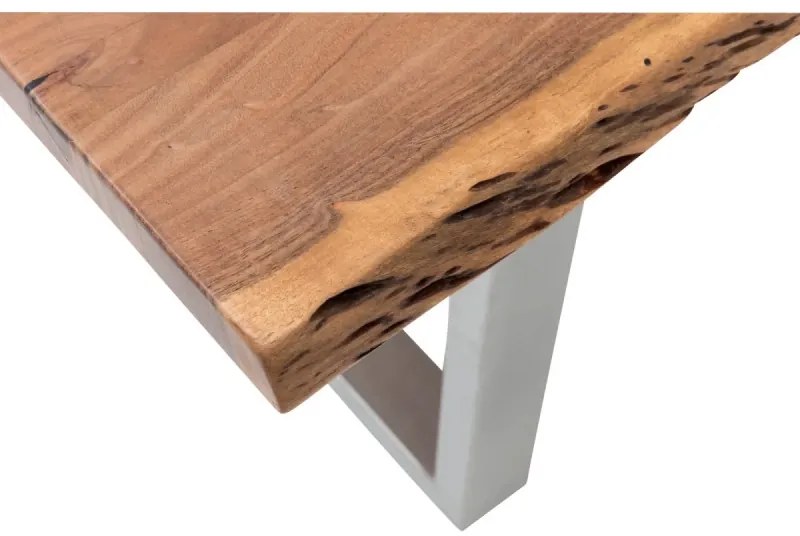 furniture-nabytek.cz - Akátový stříbrný jídelní stůl Bullwer 200x100 cm