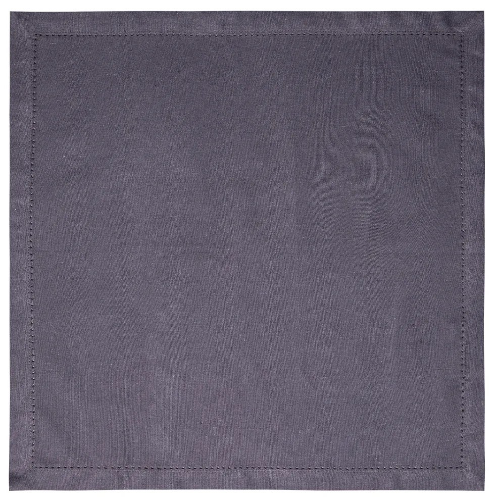 Oceľové sivé bavlnené obrúsky 45 x 45 cm 2 ks – Basic Ambiente - 596402