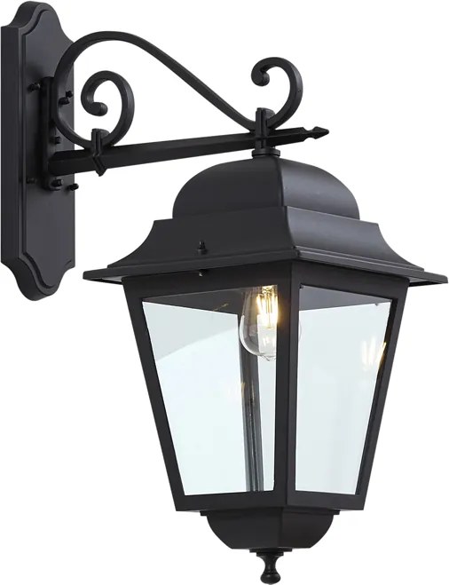 Klasická vonkajšia nástenná lampa čierna IP44 - Big