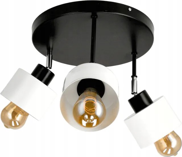 BERGE LED nástenné okrúhle svietidlo 3xE27 KÚBIK WHITE