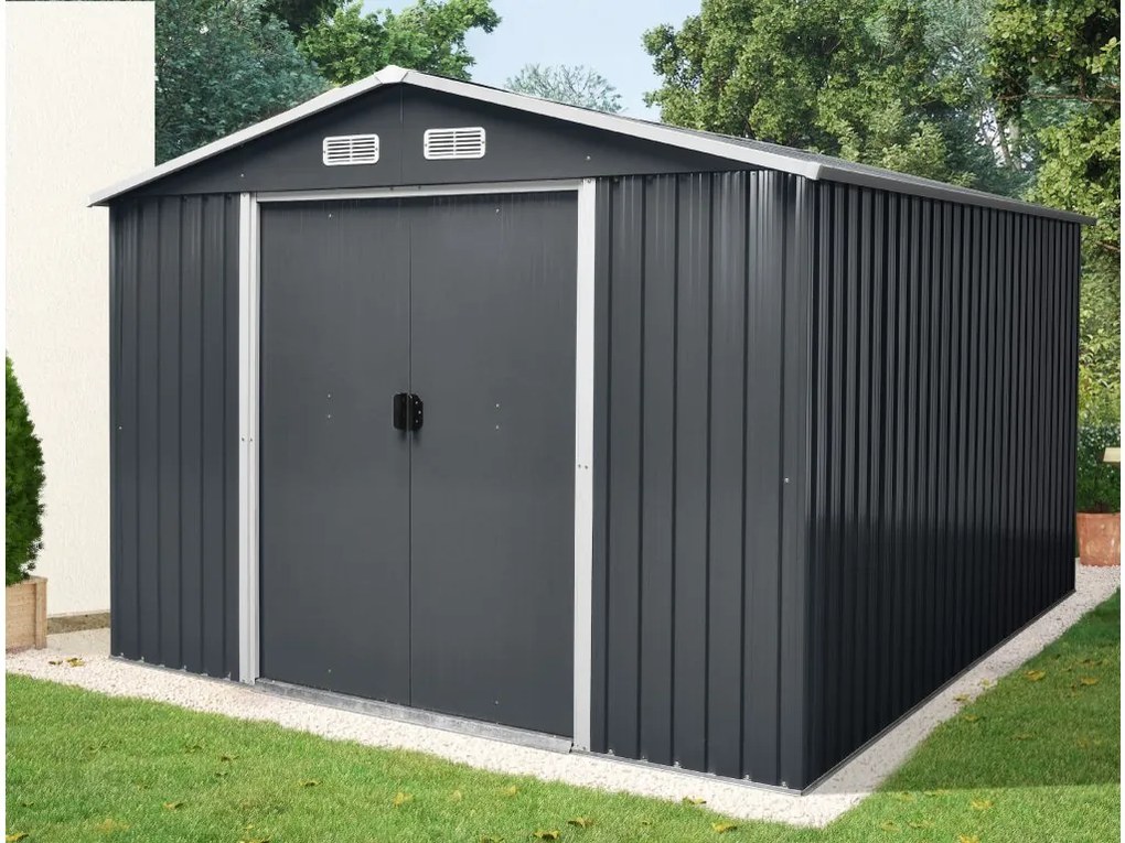 Záhradný domček BestBerg ZDB-9A / 9 m² / 279 x 324 x 211 cm / šedá