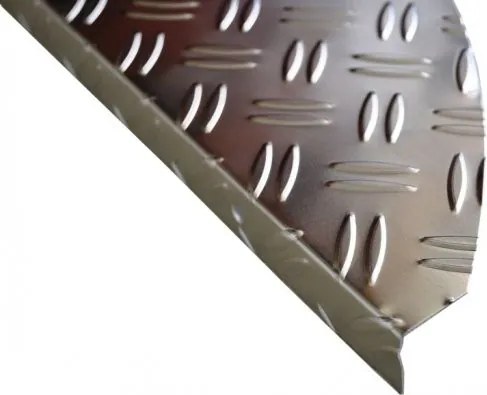 Nášľapy na schody Hliníkový Steeltred - vonkajšie aj vnútorné - 18x60 polkruh (rozmer vrátane ohybu) Hamat