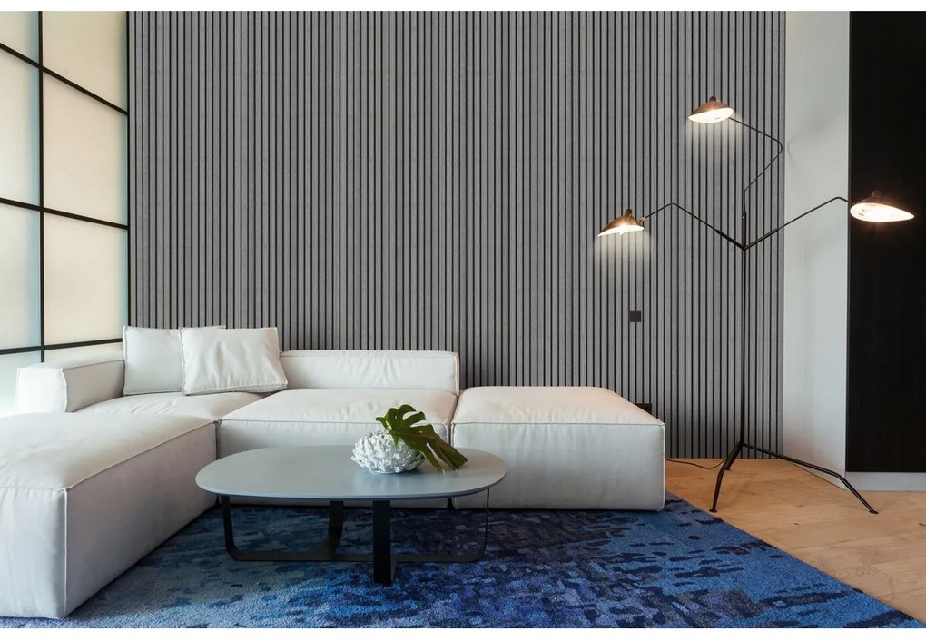 Akustický panel G21 270x60,5x2,1 cm, tmavo šedý dub 63910196 2ks