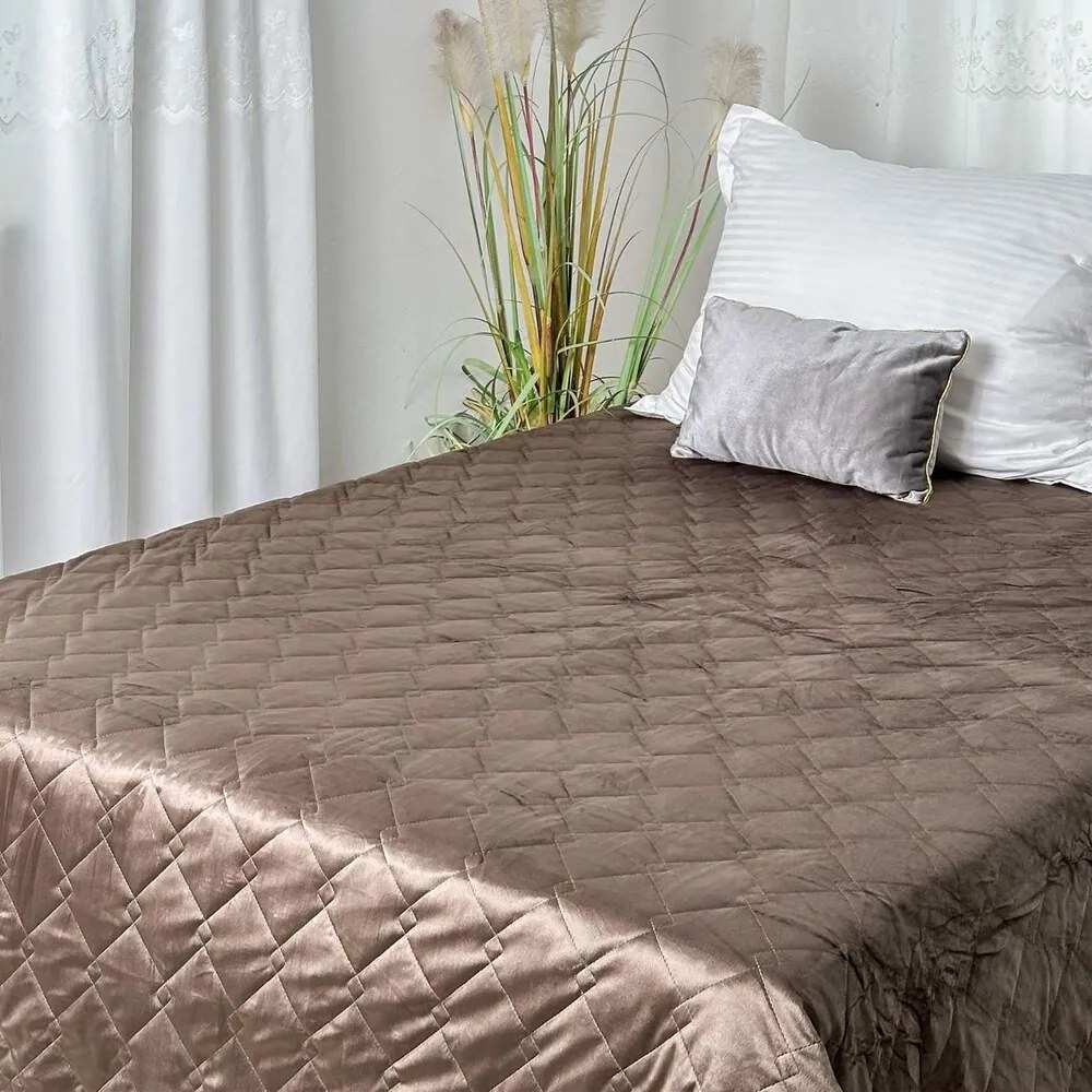 Prehoz na posteľ TORMA BROWN 220x240 cm