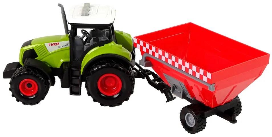 LEAN TOYS Traktor s prívesom na obilie