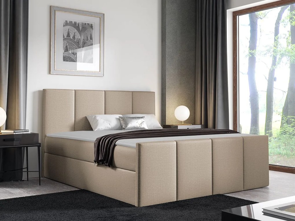 Kontinentálna posteľ Bautista, Rozmer postele: 180x200, Dostupné poťahy: ekokoža Soft 10a