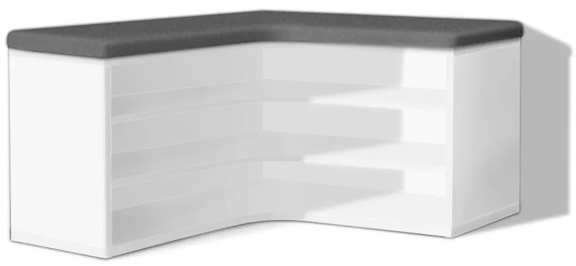 Nabytekmorava Botník do predsiene - ROHOVÝ botník PR 17 farba lamina: dub sonoma