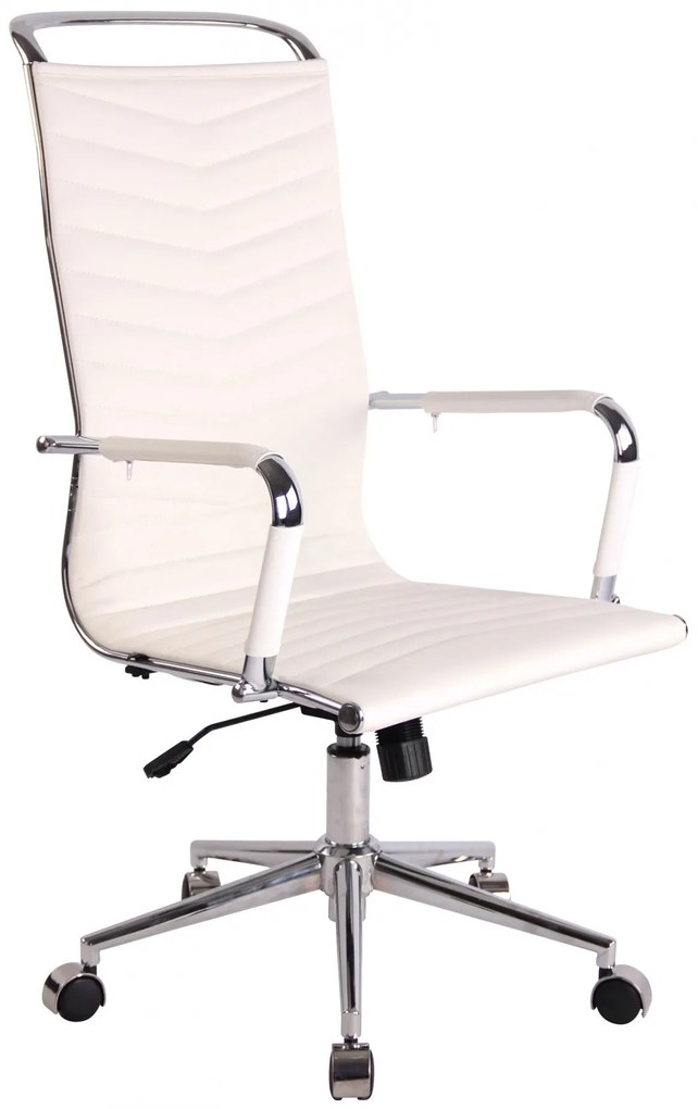 Kancelárska stolička Batley - koženka - Biela